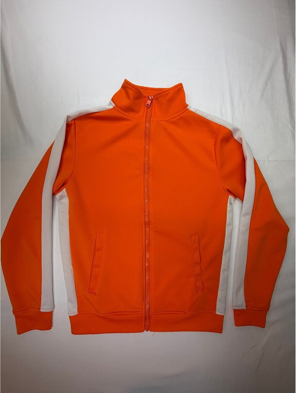 Rebel Minds Men's Track Jacket Suit Full Zip Athletic Pockets Size Small Orange